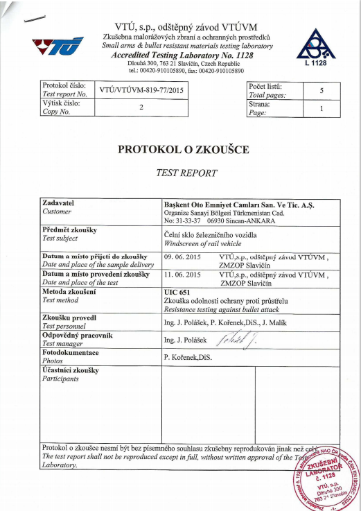 UIC 651 TREN ÖN CAM