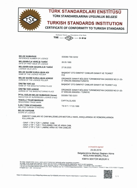 TS 917 TÜRKİYE MİLLİ STANDARTI (TSE - TÜRKİYE)