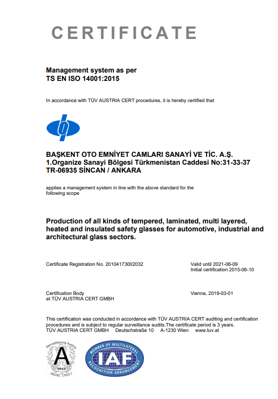 ISO 14001 ÇEVRE YÖNETİM SİSTEMİ